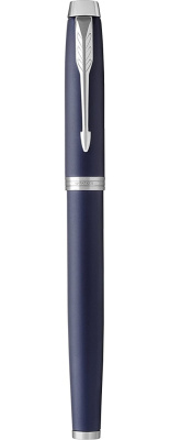 KALAM.KZ - Ручка роллерная Parker IM Metal Matte Blue CT, 0,8 мм F, черная 1931661