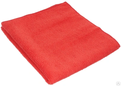 Салфетка 40*40см, микрофибра 1 шт. "Универсальная" (Red) цвет: красный