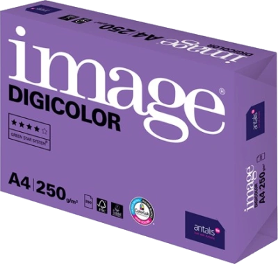 Бумага белая Image Digicolor А4, 250гр, 250л, матовая, без покрытия
