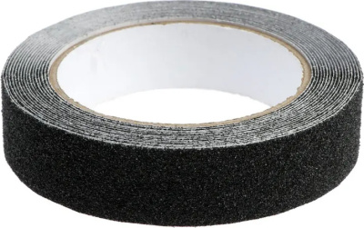 Лента клейкая 25ммx5м, противоскользящая, черная