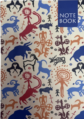 Блокнот 96л, А5, клетка, интегральная обложка, "Мерген"