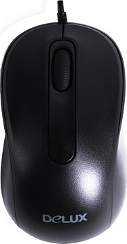 KALAM.KZ - Компьютерная мышь, Delux, DLM-109OUB, Оптическая, USB, 1000 dpi, Длина кабеля 1,6м, Чёрный