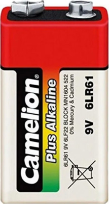 Батарейка 6LR61, 9V, Plus Alkaline (Плёнка 1шт,крона) Camelion