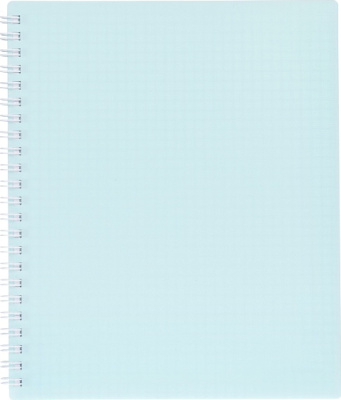 Тетрадь  80л, А5, клетка, пластиковая обложка, на гребне, серия "Canvas - Бирюза" "Hatber"