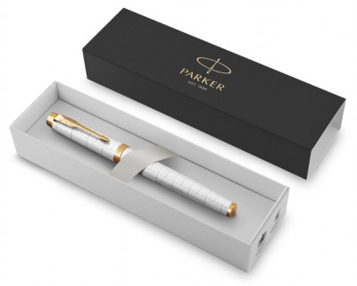 KALAM.KZ - Ручка роллерная Parker IM Premium T318 Pearl GT, 0,5 мм F, черная 2143646