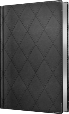 Ежедневник А5, датированный, 176л, иск. кожа(Diamond), черный, Эксмо