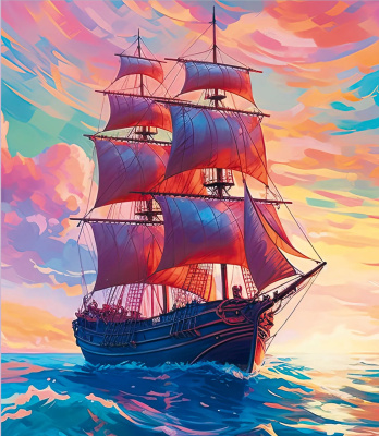 Тетрадь 48л, А5, клетка, скрепка, морские странники, Эксмо