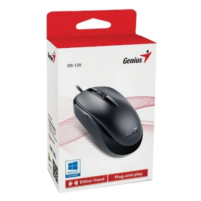 KALAM.KZ - Мышь проводная Genius DX-120, Оптическая, USB, 1000dpi, Длина кабеля 1,5м, Black