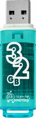 KALAM.KZ - Флеш-накопитель USB 32GB 2.0 Glossy series Green Smartbuy