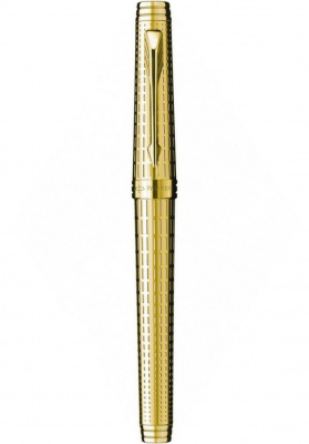 KALAM.KZ - Ручка роллерная Parker Premier Deluxe Graduated Chiselling GT, 0,5 мм F, черная S0887950