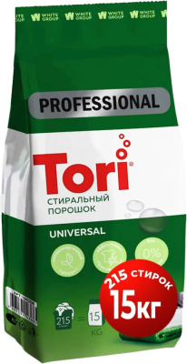 Порошок, Tori 15 кг, для стирки, Universal