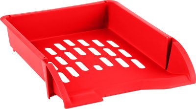 Лоток горизонтальный А4, красный Стамм Лидер