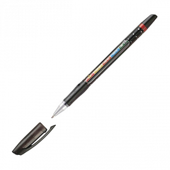 KALAM.KZ - Ручка шариковая, 0.45мм, черная, с резиновым упором для пальцев Stabilo Exam