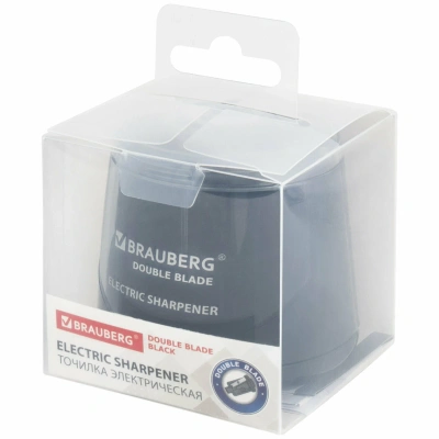 KALAM.KZ - Точилка электрическая, 1 отверстие, с контейнером,  двойное лезвие, Brauberg