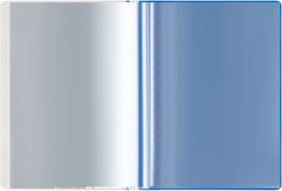 KALAM.KZ - Папка с файлами, 10 файлов, А4, с перфорацией синяя, Стамм