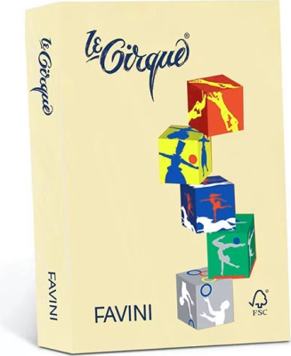 Бумага цветная "Le Cirque №100 Giallo", A4, 80гр, 500л, светло-желтый
