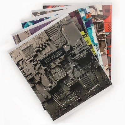 Тетрадь 48л, А5, клетка, скрепка, микросхемы, Эксмо