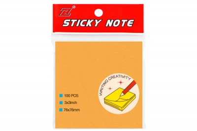 Бумага для заметок 76x76мм, 100л., самоклеющаяся, 5 неоновых цветов "Sticky"
