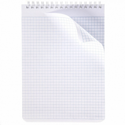 Блокнот 80л, А5,"Hatber", клетка, лак, обл, мел. картон, жёст. подл., на гребне,  Virtual Box