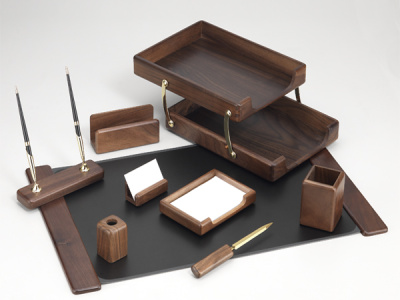 Набор настольный 9 предметов, дерево, темно-коричневый Good Sunrise