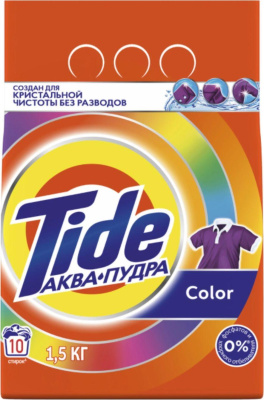 Порошок, Tide 1,5 кг, для стирки автомат Color
