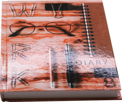 Ежедневник А5, недатированный, 128л., тв.переплет, линия, Work diary, Эксмо