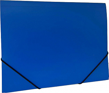 KALAM.KZ - Папка с резинкой А4, 0,50мм, синяя, пластик Bindermax