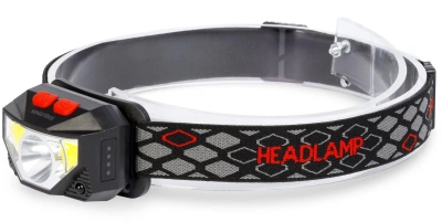 Фонарь налобный с сенсорным управлением, аккумуляторный