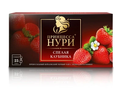KALAM.KZ - Чай черный, 25 пакетиков Принцесса Нури "Спелая клубника"