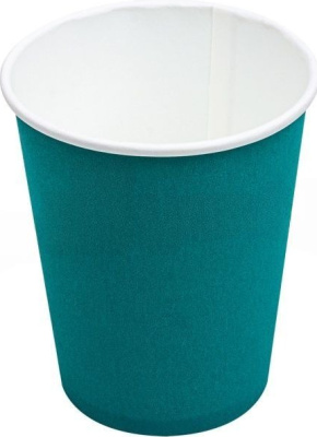 KALAM.KZ - Стакан бумажный, 250 мл, d 80 мм, бирюзовый, (50 шт в уп)