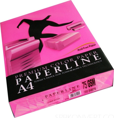 Бумага цветная "Paperline №350", A3, 75гр, 500л, Cyber hp Red красный