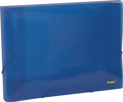 Папка с резинкой  А4, 3см, объемная, прозрачный пластик Foska