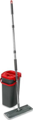KALAM.KZ - Швабра и ведро Tandem + запасные 2 насадки (ведро с отжимом прямоугольное+швабра)