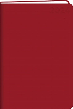 KALAM.KZ - Ежедневник А5, датированный, 176л, линейка, иск кожа, Paragraph, красный, Эксмо