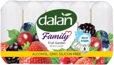 Мыло туалетное 75гр *5шт Фруктовый сад, мультипак, "Dalan Family" 