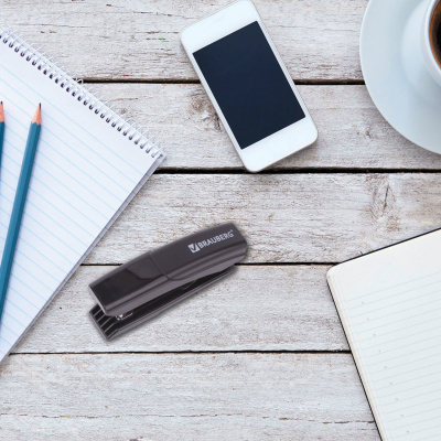 KALAM.KZ - Степлер №10, 1-12л, пластик, черный, Brauberg