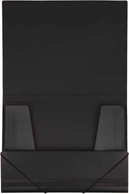 KALAM.KZ - Папка с резинкой А4, 500мкм, черная, пластик СТАММ