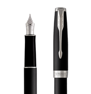 KALAM.KZ - Ручка перьевая Parker Sonnet Matte Black CT, 0,8 мм F, черная 1931521