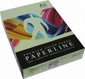 Бумага цветная "Paperline №130", A4, 80гр, 500л, Lagoon, светло зеленый