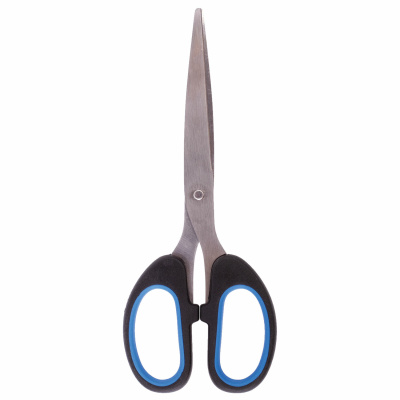 KALAM.KZ - Ножницы 16см, черно-синие, классической формы, резиновые вставки Brauberg