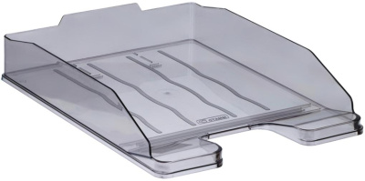Лоток горизонтальный А4, серый тонированный Стамм Эксперт
