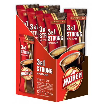 Кофе Жокей "3 в 1" крепкий, Strong