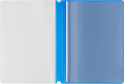 KALAM.KZ - Папка с файлами, 10 файлов, А4, с перфорацией синяя, Стамм