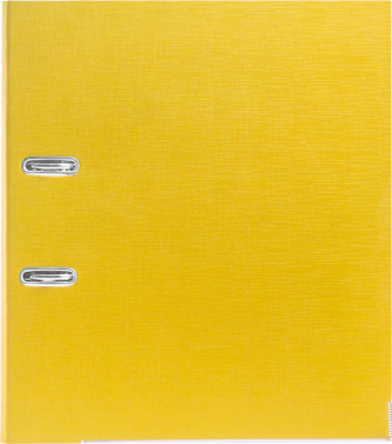 KALAM.KZ - Регистратор A4, 70мм, PVC/PVC, желтый, Deluxe