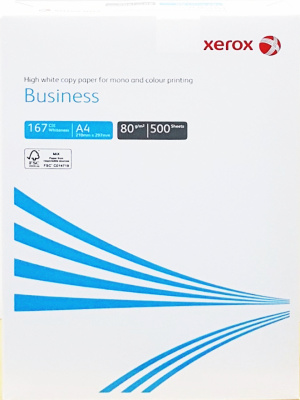 Бумага белая Business, A4, 80гр, 500л, CIE 150, С класс, Xerox