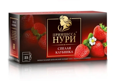 KALAM.KZ - Чай черный, 25 пакетиков Принцесса Нури "Спелая клубника"