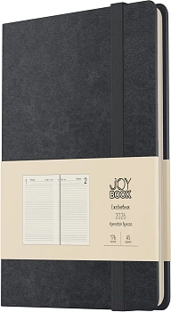 Ежедневник А5, датированный, 176л., иск кожа, Joy Book, черный агат, Эксмо