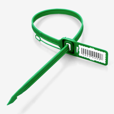 KALAM.KZ - Пломба Фаст 340 пластиковая, зеленая, стандарт с белым полем Опломбировано! Дракон-ПРО