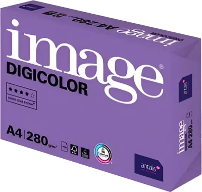 Бумага белая Image Digicolor А4, 280гр, 125л, матовая, без покрытия