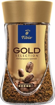 Кофе растворимый 47,5 г, Tibio Тибио Голд Селекшн стекло банка